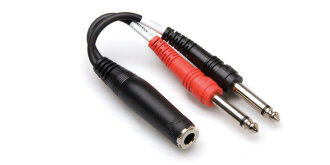 Hosa YPP-136 1/4-inch TRSF to 1/4-in TS
