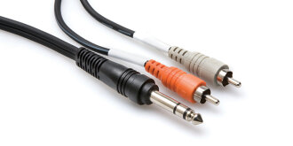 Hosa TRS 1/4-inch TRS to Dual RCA Insert