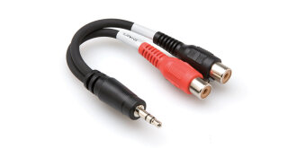 Hosa Y Cable - Stereo 3.5mm M to 2 RCA F