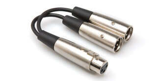 Hosa Y YXM121 XLR-F to Dual XLR-M Cable