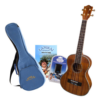 Lanikai LKPT Tenor Koa Ukulele Pack