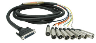 Hosa Snake Cable 25 Pin D-Sub To 8 XLRM