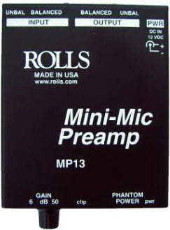 Rolls MP13 Mini-Mic Microphone Preamp