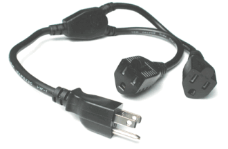 Hosa YAC407 Grounded Power Y-Cable