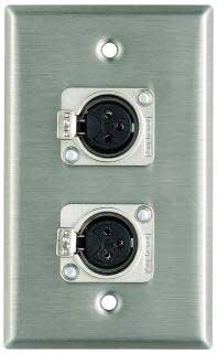 Pro Co WP1013 Wall Plate w 2 XLRF