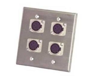 Pro Co WP2035 Wall Plate with 4 XLRF