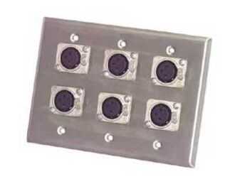 Pro Co WP3002 Wall Plate w 6 XLRF