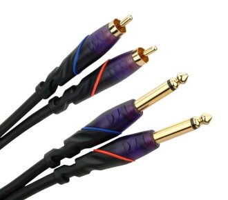 Monster DJ Cable Dual RCA to Dual 1/4 in