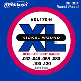 DAddario EXL170-6 XL Nickel Bass Strings