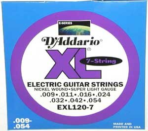 D'Addario EXL120-7 XL Guitar Strings