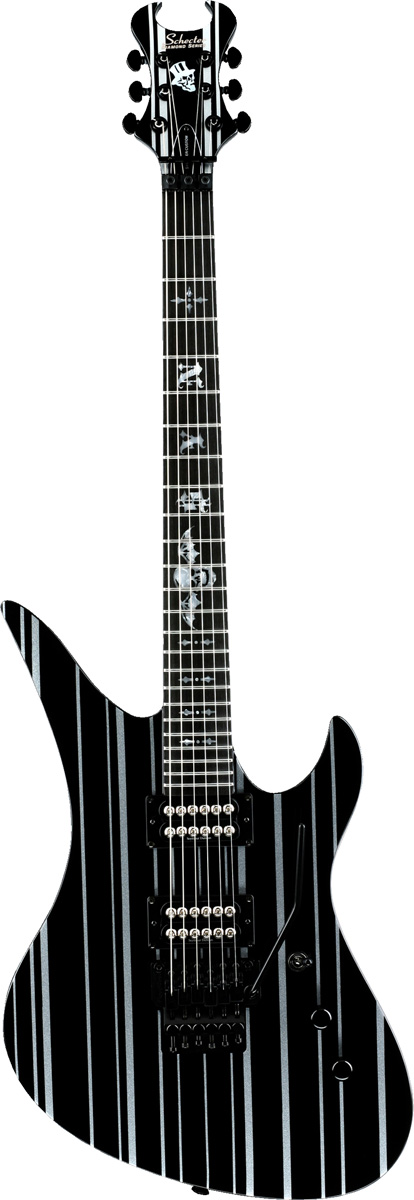 Schecter Schecter Synyster Gates Custom Electric Guitar - Black with Silver Stripes