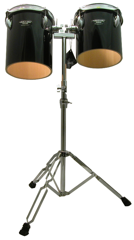 Cannon Percussion Cannon Percussion Slam Toms w/Stand - Black (8x8 and 8x10 Inch)