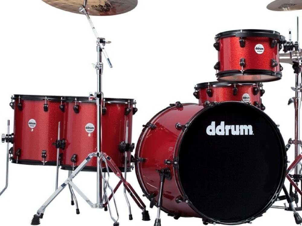 DDrum DDrum JMR522 Journeyman Rambler 22 Drum Set, 5-Piece - Solar Flare Red Sparkle