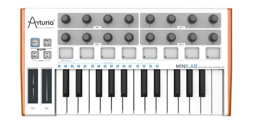 Arturia Arturia MiniLab USB Mini Keyboard Controller, 25-Key