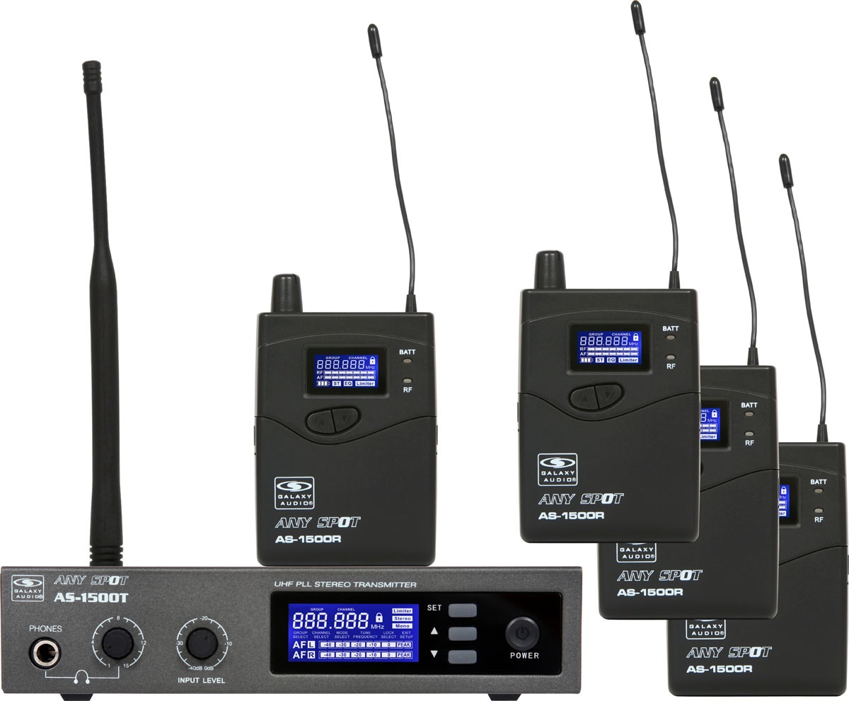 Galaxy Audio Galaxy Audio AS-1500-4 Wireless Personal Monitor Band Pack System