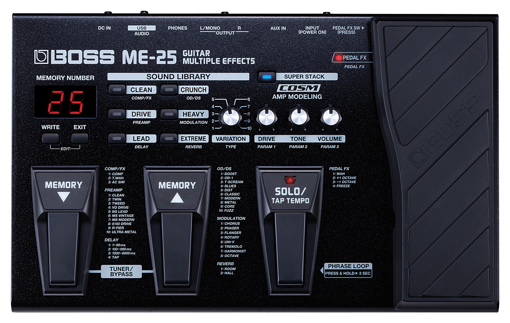 Boss Boss ME-25 Guitar Multieffects Pedal