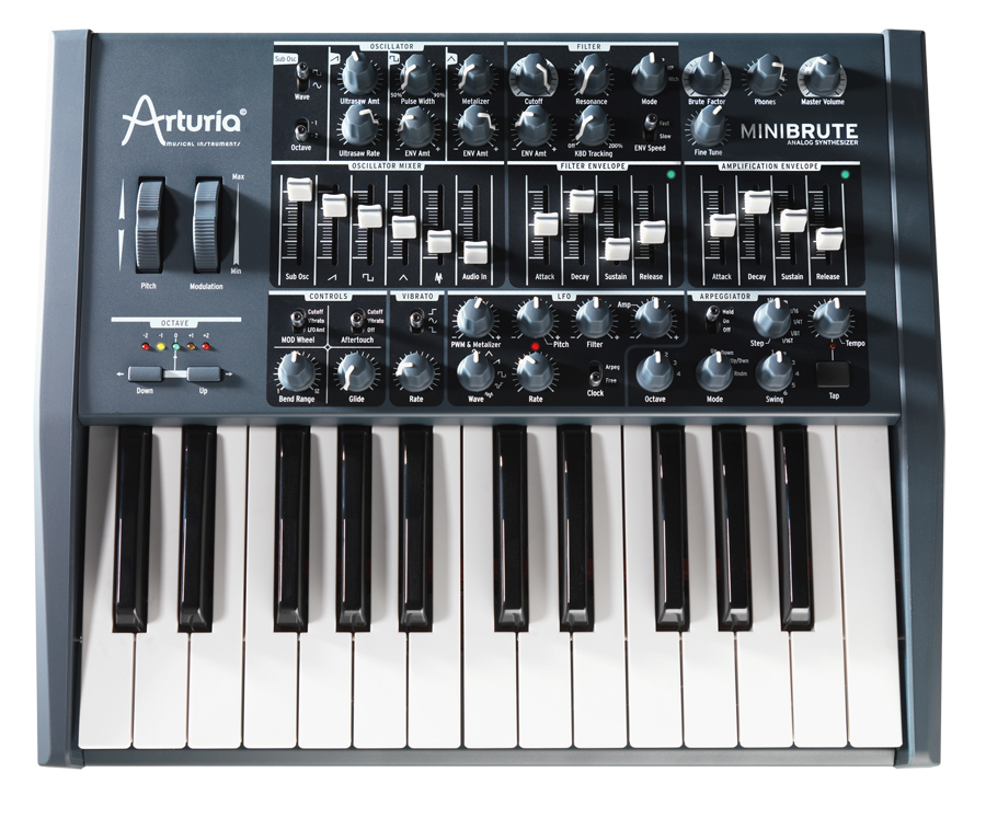 Arturia Arturia MiniBrute Analog Keyboard Synthesizer, 25-Key