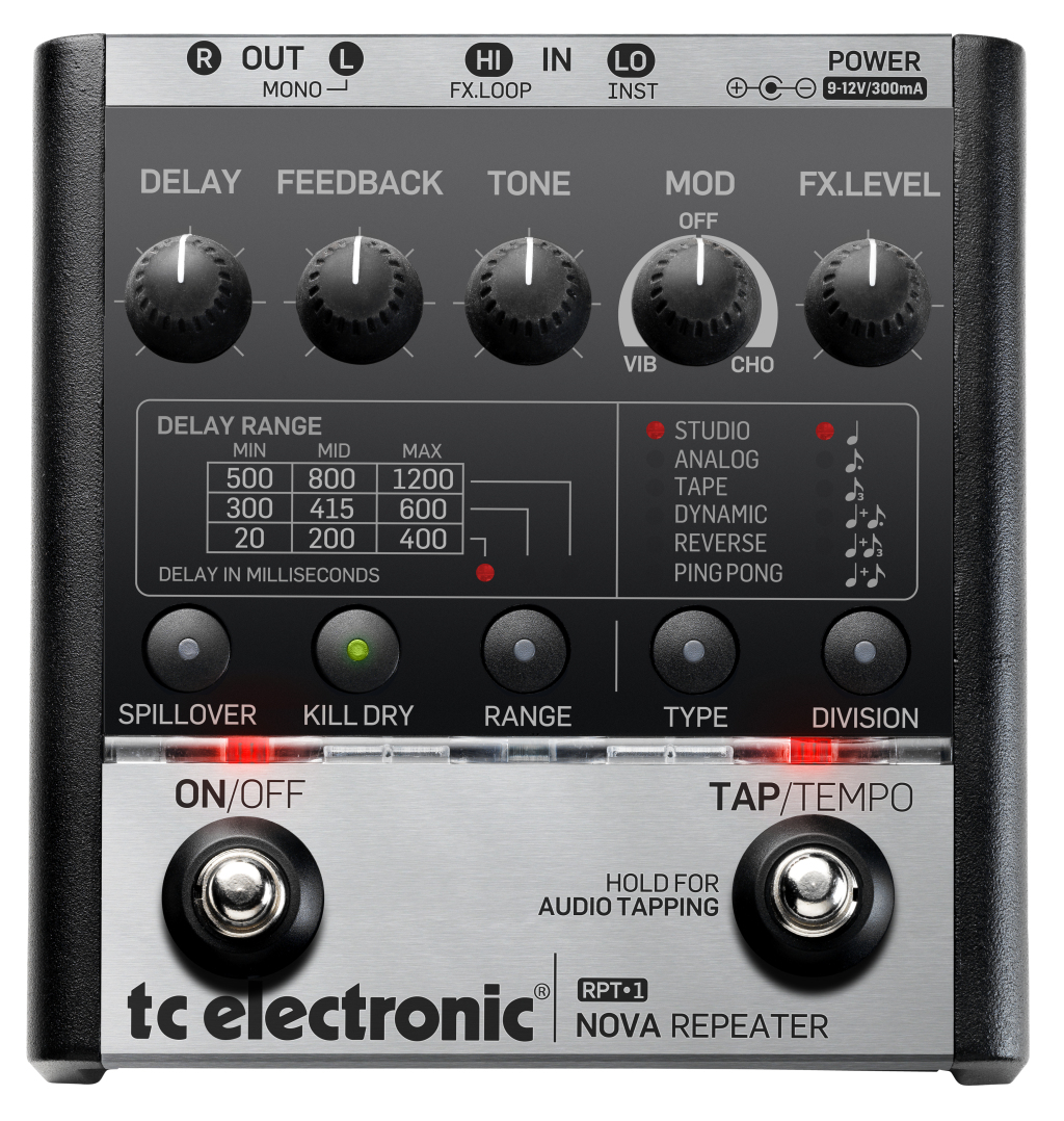 TC Electronic and TC-Helicon TC Electronic Nova Repeater RPT-1 Delay Effects Pedal