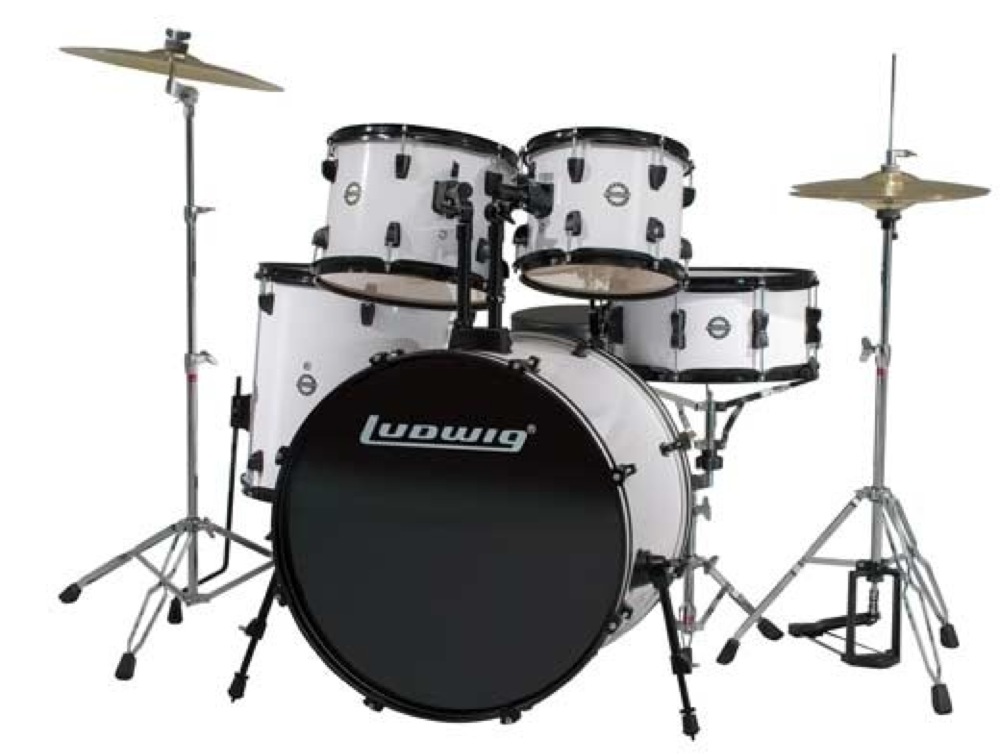 Ludwig Ludwig LC175 Drive Complete Drum Kit (5-Piece) - Black and White