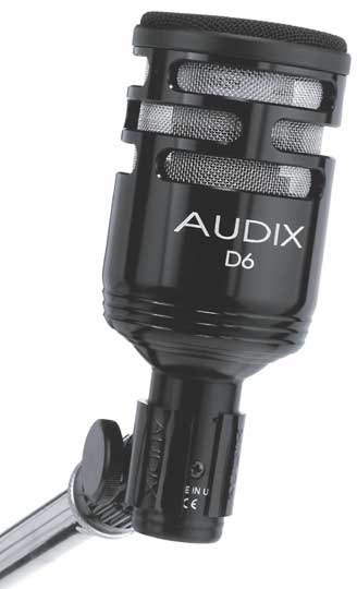 Audix Audix D6 Large Format Bass Drum Microphone - Black