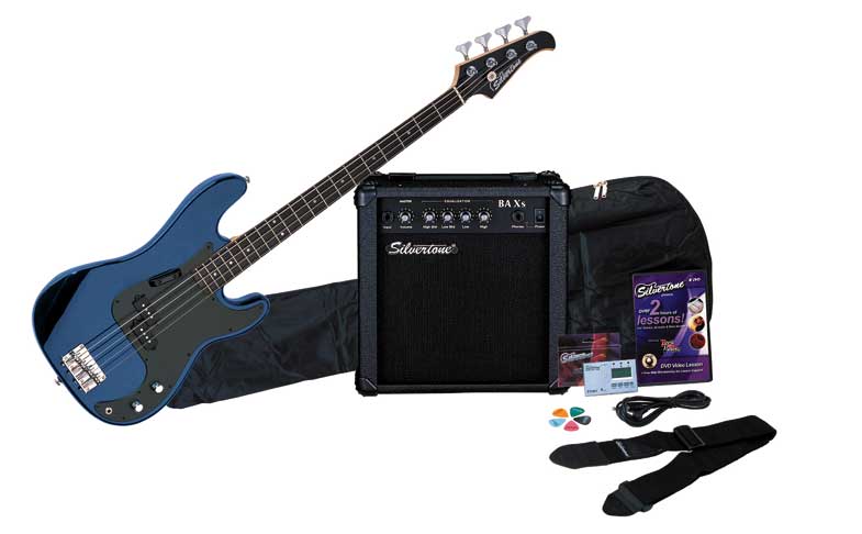 Silvertone Silvertone LB11 Complete Electric Bass Package - Cobalt Blue