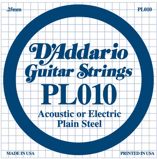 D'Addario D'Addario Plain Steel Individual Electric Guitar String