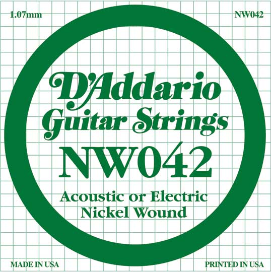 D'Addario D'Addario Wound Steel Individual Electric Guitar String
