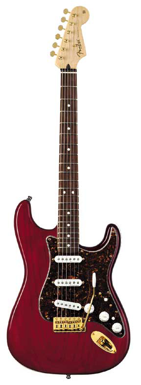 Fender Fender Deluxe Players Stratocaster Electric Guitar, Rosewood - Crimson Red Transparent