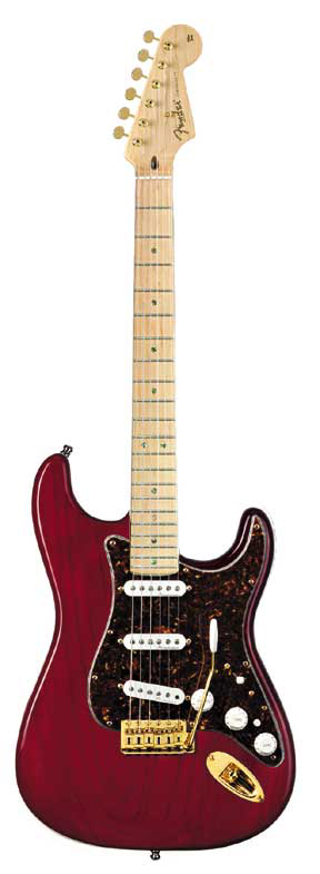 Fender Fender Deluxe Players Stratocaster Electric Guitar, Maple - Crimson Red Transparent