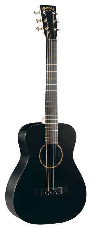 Martin Martin X-Series LX Black Little Martin Acoustic Guitar w/ Gig Bag - Black