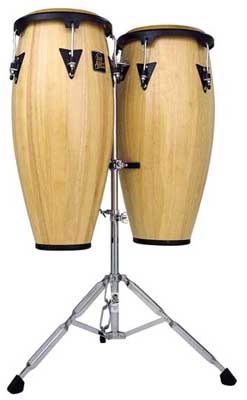 Latin Percussion LP LPA646 Aspire Conga Set w/Stand - Natural Wood