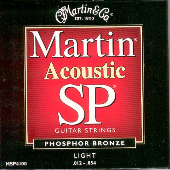Martin Martin SP Acoustic Guitar Strings, 92/8 Phosphor Bronze (12-54)