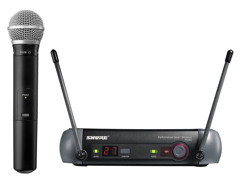 Shure Shure PGX24 UHF Wireless System, PG58 Handheld Microphone