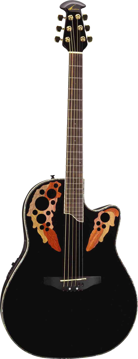 Ovation Ovation Celebrity CC48 Cutaway Acoustic-Electric Guitar - Black