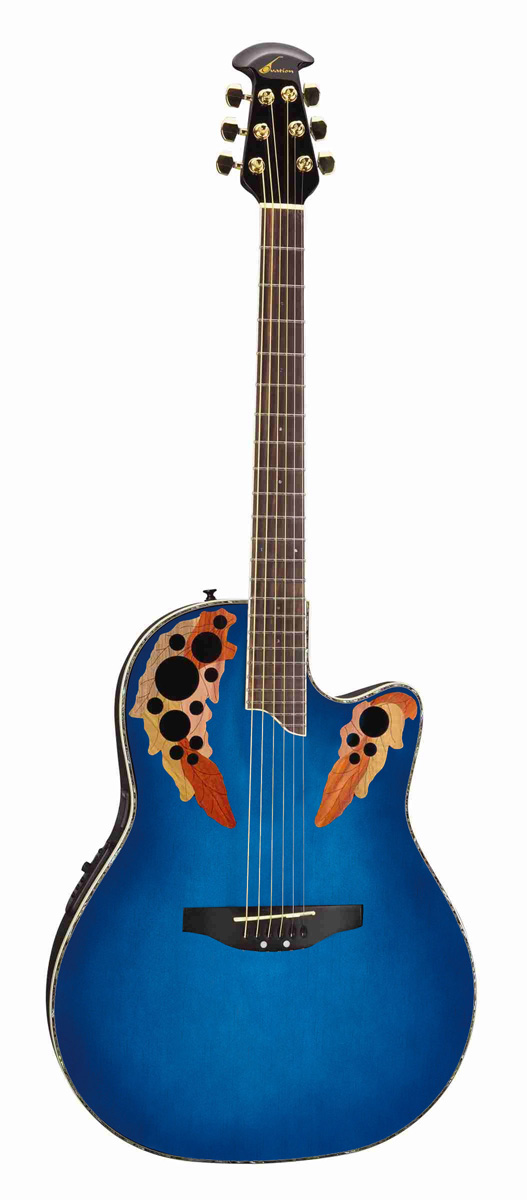 Ovation Ovation Celebrity CC48 Cutaway Acoustic-Electric Guitar - Blue Transparent