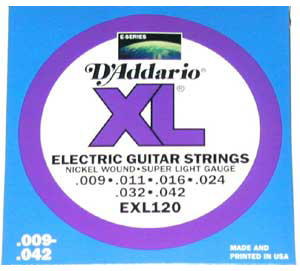 D'Addario D'Addario EXL120 XL Super Light Electric Guitar Strings
