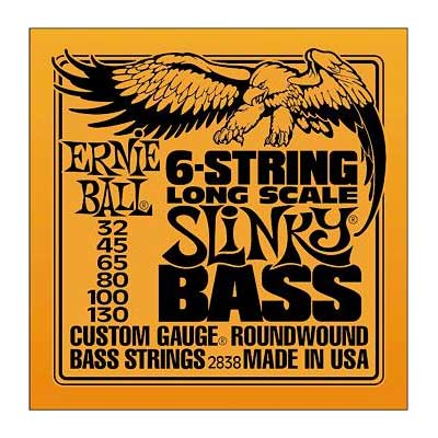 Ernie Ball Ernie Ball 2838 Long Scale Slinky Bass Strings, 6-String