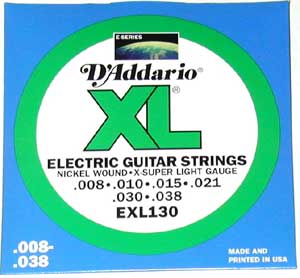 D'Addario D'Addario EXL130 XL X-Super Light Electric Guitar Strings