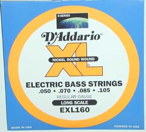 D'Addario D'Addario EXL160 XL Nickel Wound Bass Strings, Long Scale