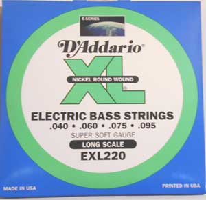 D'Addario D'Addario EXL220 XL Bass Strings (Super Soft, Long Scale)