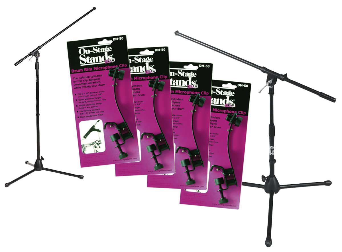 On-Stage On-Stage Drum Set Mic Stand Pack