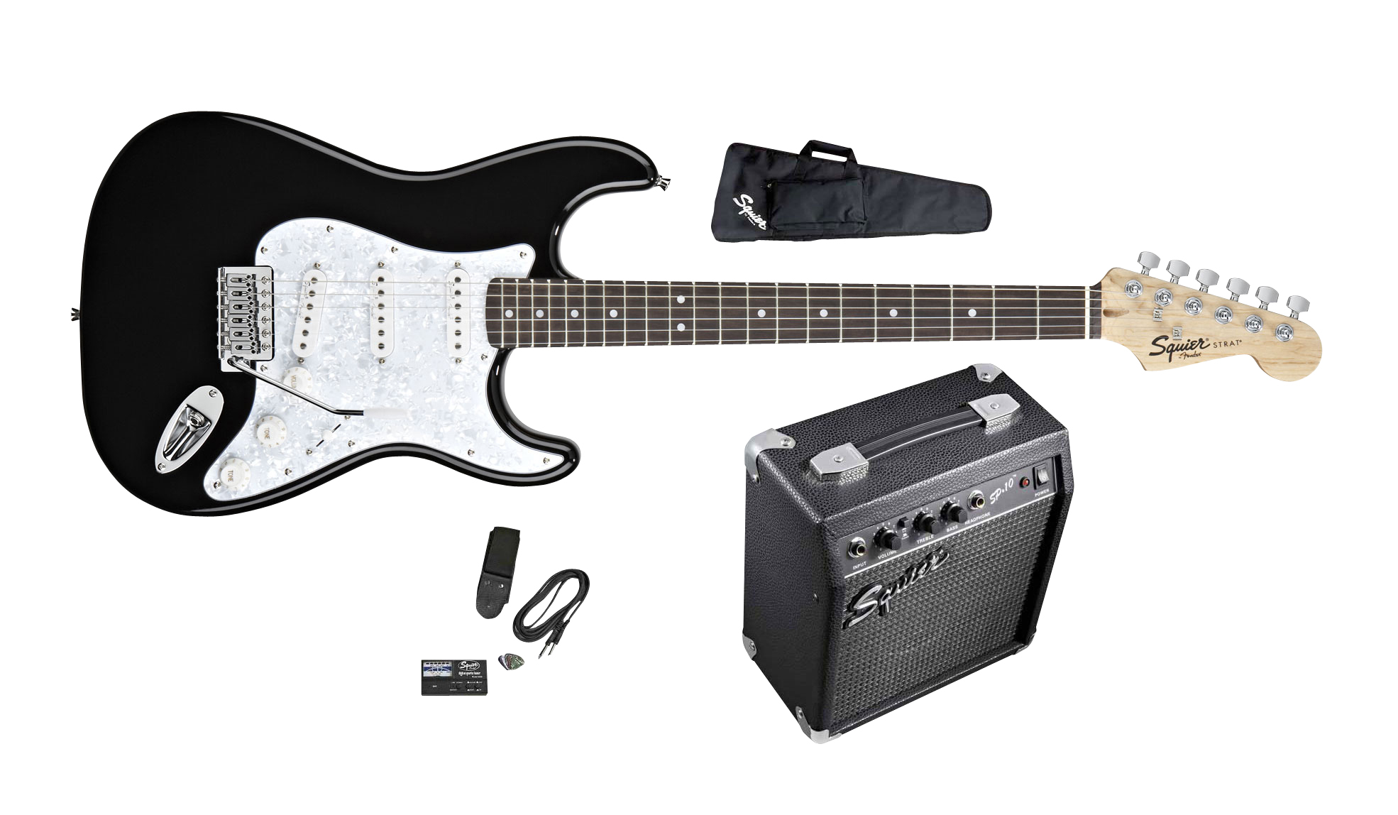 Squier Squier SE Special Stratocaster Electric Guitar Package - Black