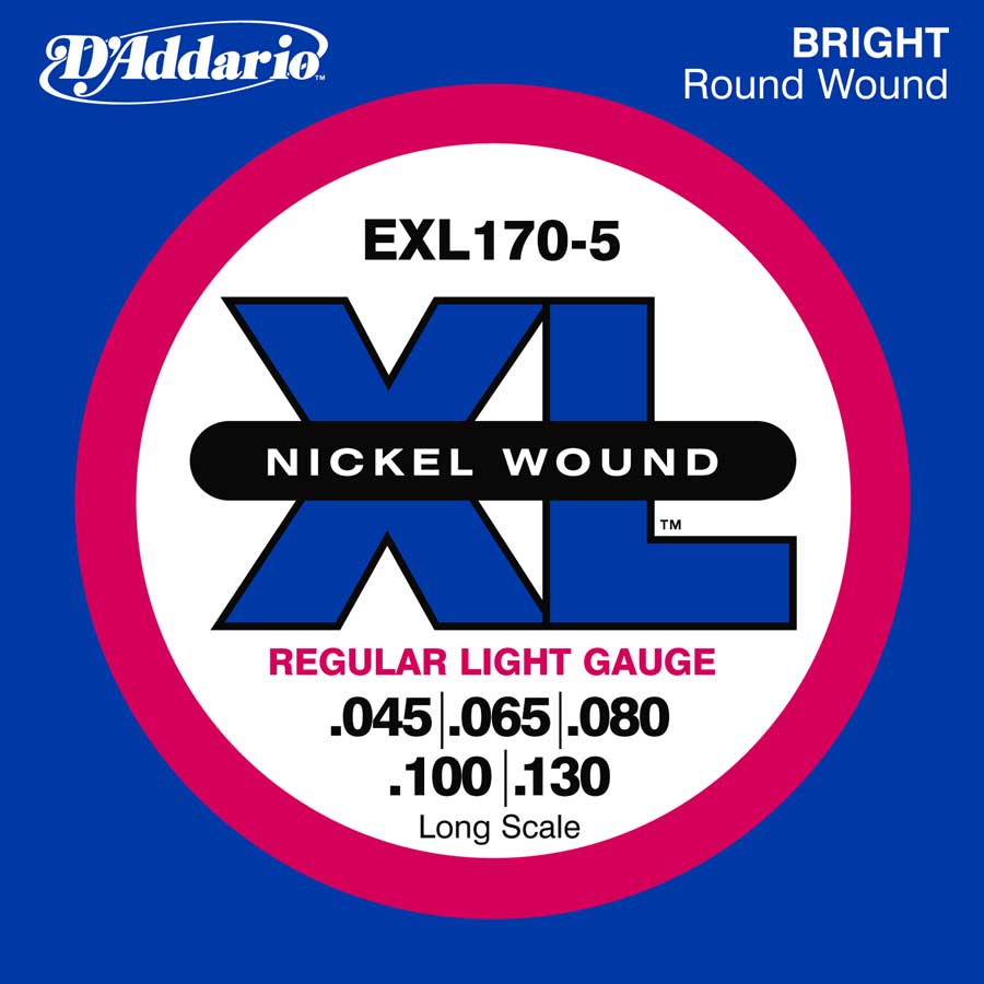 D'Addario D'Addario EXL1705 XL Bass Strings (5-String, Regular Light, Long)