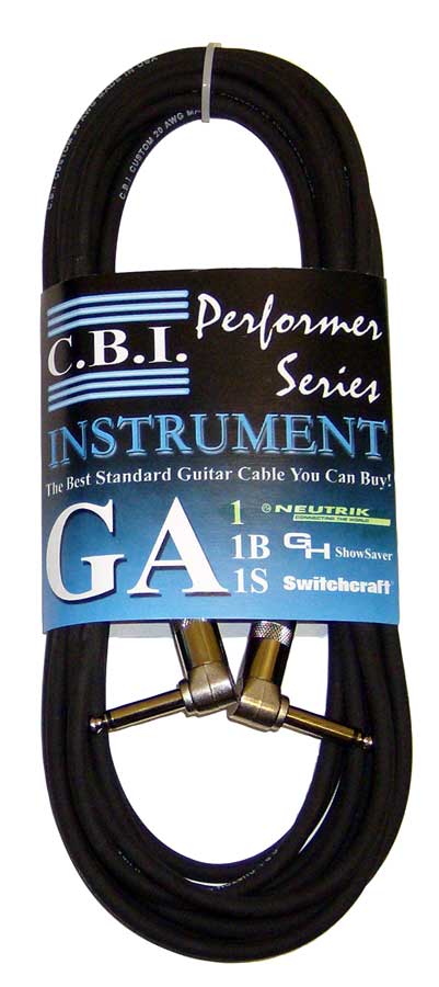 CBI CBI GA1 Instrument Cable with Right Angle Connectors (25 Foot)