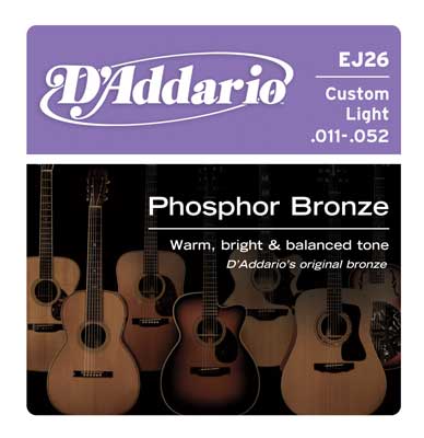 D'Addario D'Addario EJ26 Phosphor Bronze Custom Light Acoustic Strings