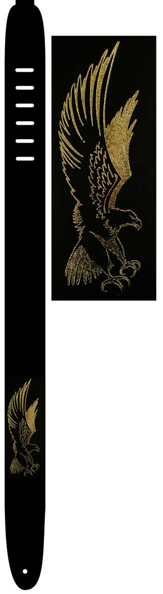 Perri's Leathers Perri's Embossed Graphics Strap, 2.5-inch - Eagle