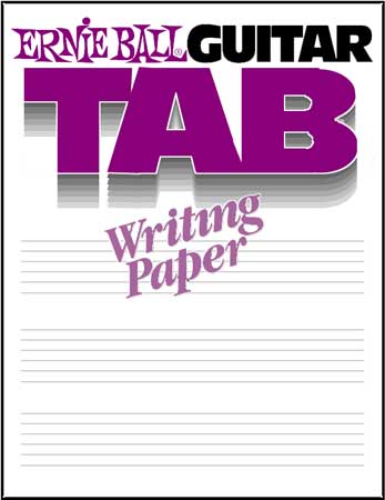 Ernie Ball Ernie Ball 7021 Guitar Tab Writing Paper Book