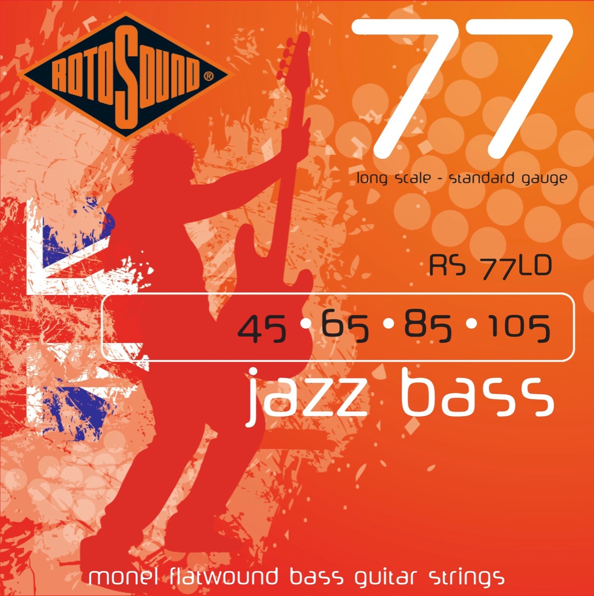 Rotosound Rotosound Jazz Bass 77 Monel Flatwound Electric Bass Strings (45-105)