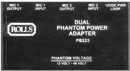 Rolls Rolls PB223 Mic Power II Phantom Power Supply