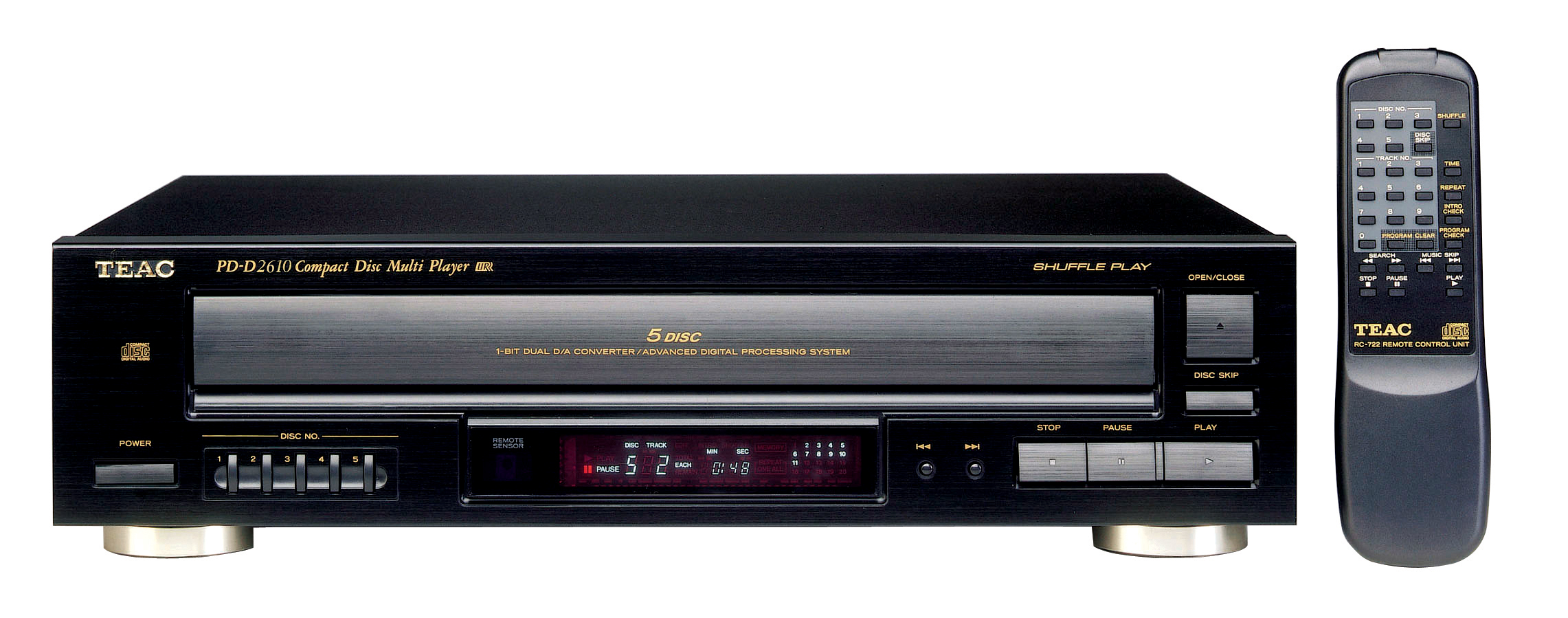 Teac TEAC PD-D2610 5-Disc CD Player with Remote